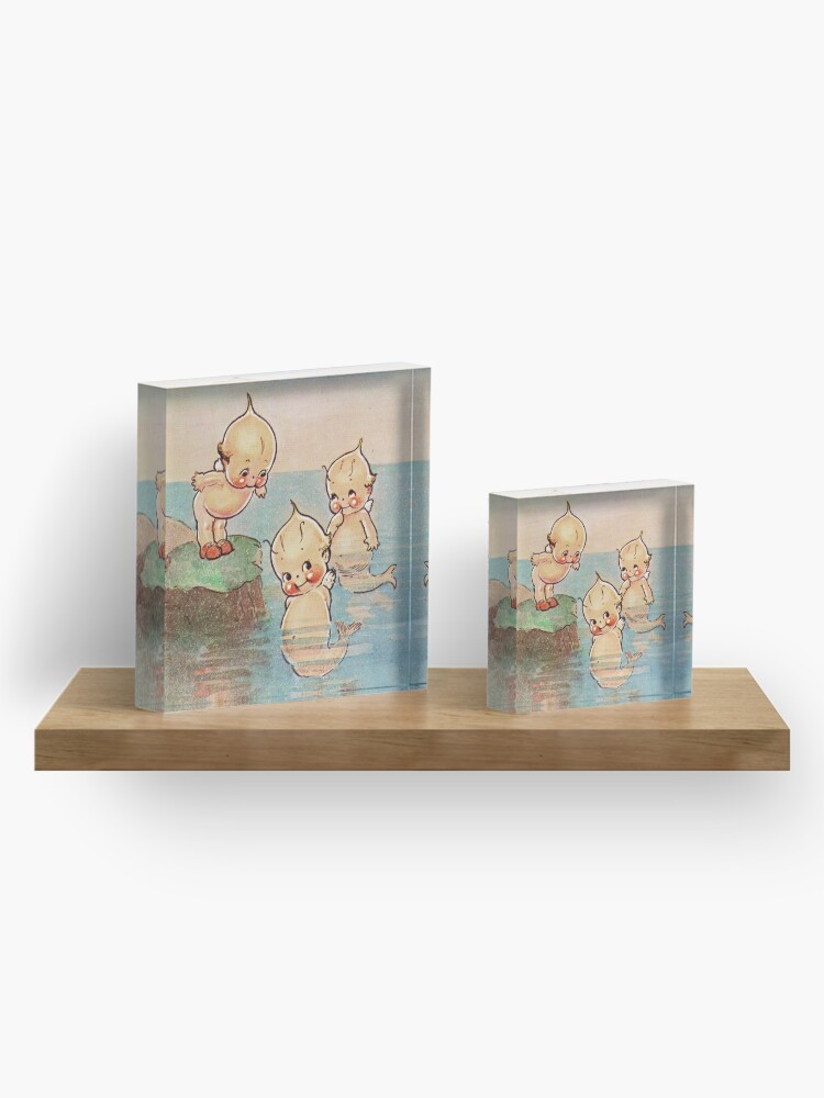 Alternate view of "Sea Maidens" - Mermaids, Mythical Creature, Ocean, Cutie, Siren, Sailor, Mermaid Acrylic Block