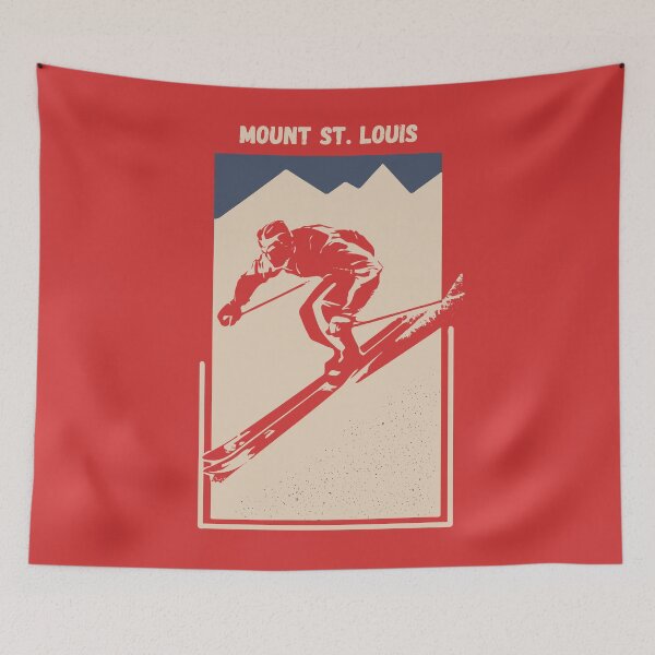Item preview, Mount Saint Louis Ontario, Canada Vintage Alpine Ski Poster designed and sold by Vintage-TM.