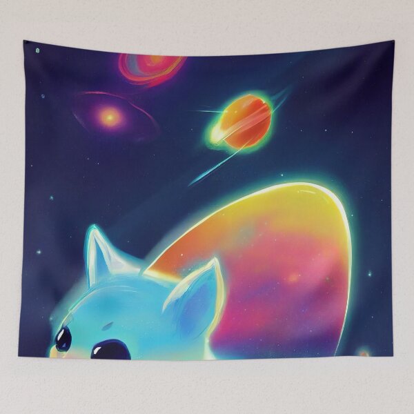 Item preview, Cat in space with planets designed and sold by ComicsFactory.