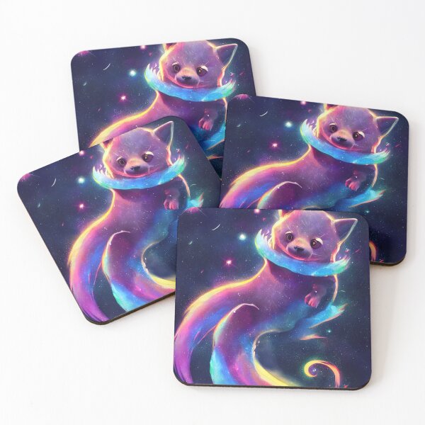Item preview, Purple Cat in colorful space designed and sold by ComicsFactory.