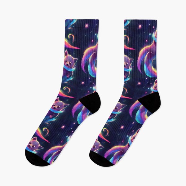 Artikelvorschau, Purple Cat in colorful space entworfen und verkauft von ComicsFactory.