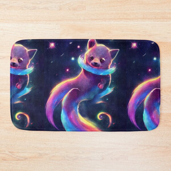 Item preview, Purple Cat in colorful space designed and sold by ComicsFactory.