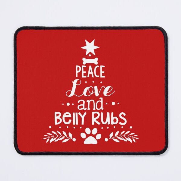 Item preview, Dog Happy Holidays - Dog Christma sticker - Pet Holiday sticker - Belly Rubs sticker in white on red designed and sold by smooshfaceutd.