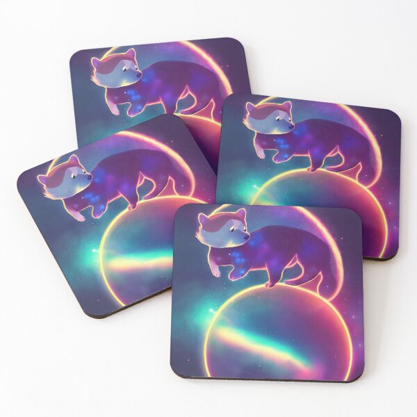 Item preview, Purple Bear in colorful space designed and sold by ComicsFactory.