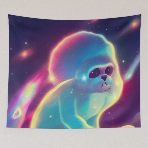 Item preview, money in colorful space designed and sold by ComicsFactory.