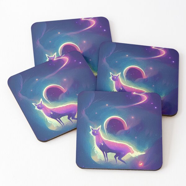 Item preview, Glowing purple raptor in space designed and sold by ComicsFactory.