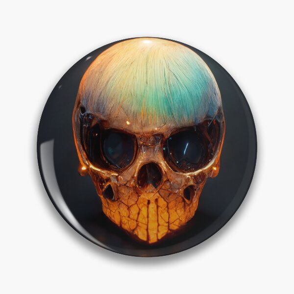 Item preview, Colorfull Hairy Pumpkin Skull designed and sold by BraveFellow.