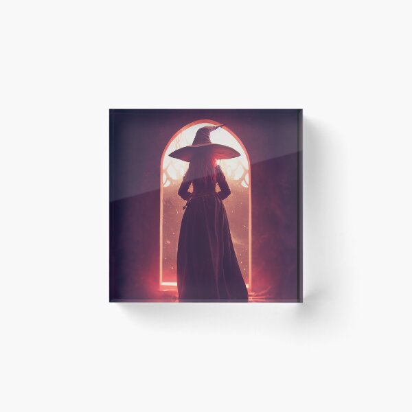Item preview, Silhouette of a Magic Witch for Halloween designed and sold by Hype2Art.