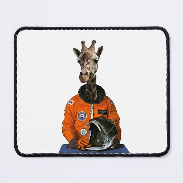 Item preview, Giraffe astronaut (white) designed and sold by Madame Memento.