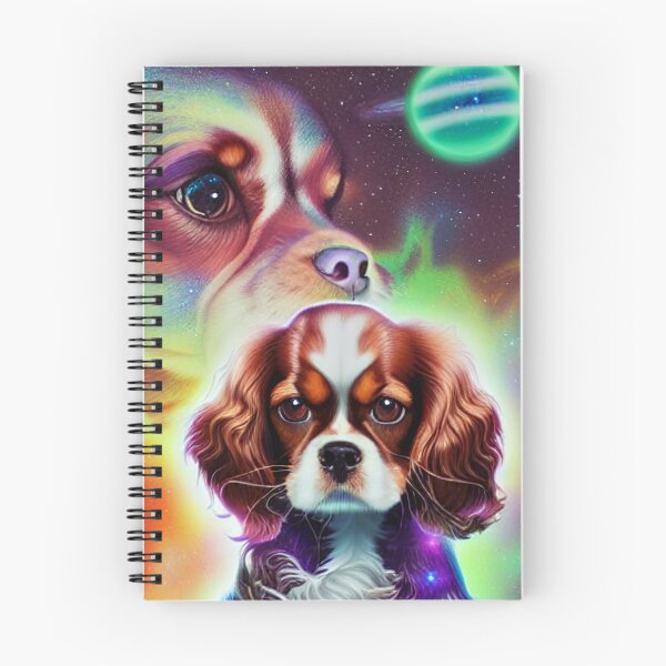 Item preview, Cadet #95 - 80's Vintage Style Dog Portait Cavalier King Charles Spaniel designed and sold by Galactic Fur Baby Federation.