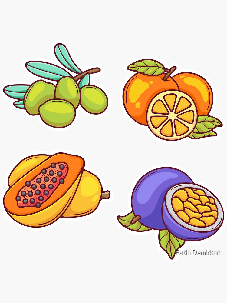 "Fruits Sticker Pack2" Sticker for Sale by VokerStudio Redbubble