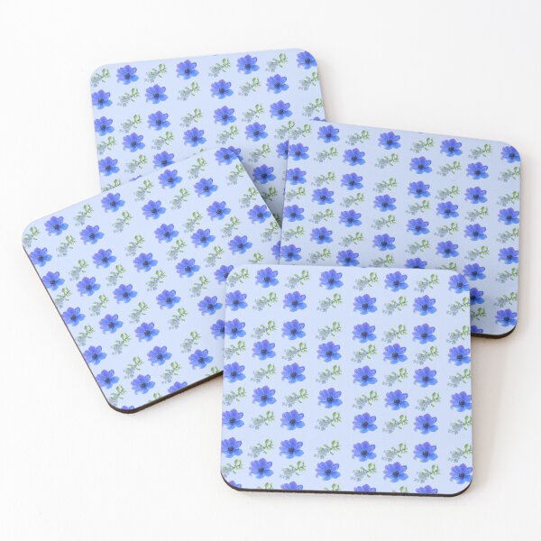 Item preview, Blue Calm Flower Pattern Design, Blue Flax and Bluebell Pattern designed and sold by hinajehan.