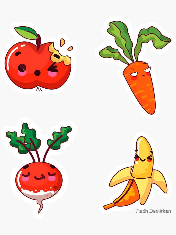 "Fruits Sticker Pack02" Sticker for Sale by VokerStudio Redbubble
