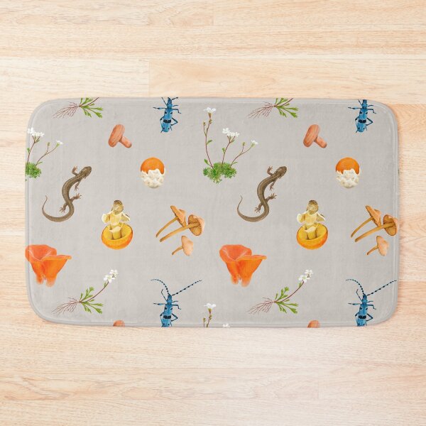 Item preview, Mushrooms, newt and flowers designed and sold by AbbyLedGar.