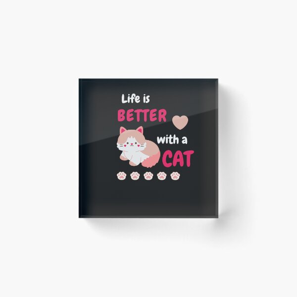 Item preview, Cat lover, Life is better with a cat designed and sold by ColourTrials.