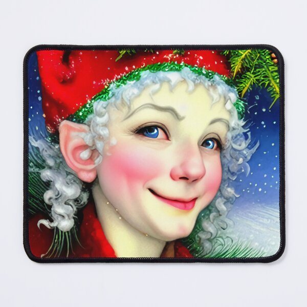 Item preview, Jolly Christmas Elf Original Digital Art Design designed and sold by ChorkiePawPress.