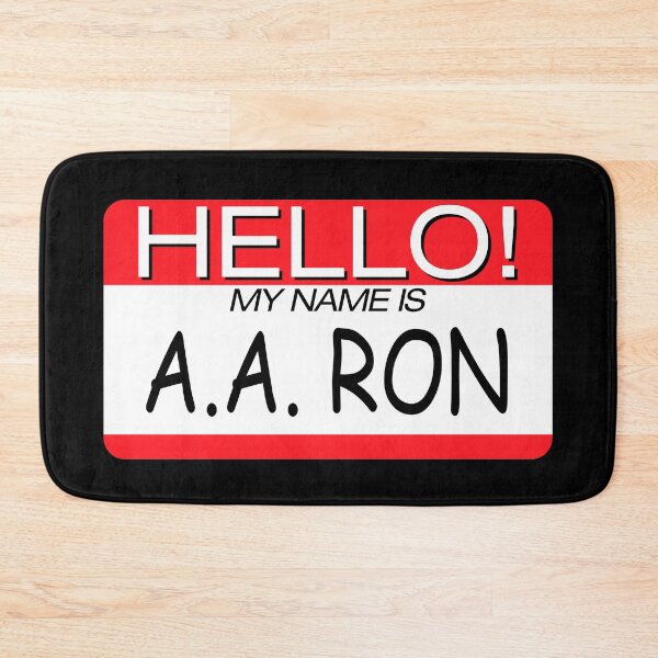 Item preview, "HELLO! MY NAME IS A A RON" NAME TAG designed and sold by WOOFANG.