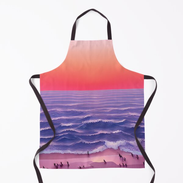 Item preview, blue ocean waves, yellow orange vibes, retro #1 designed and sold by supeart.