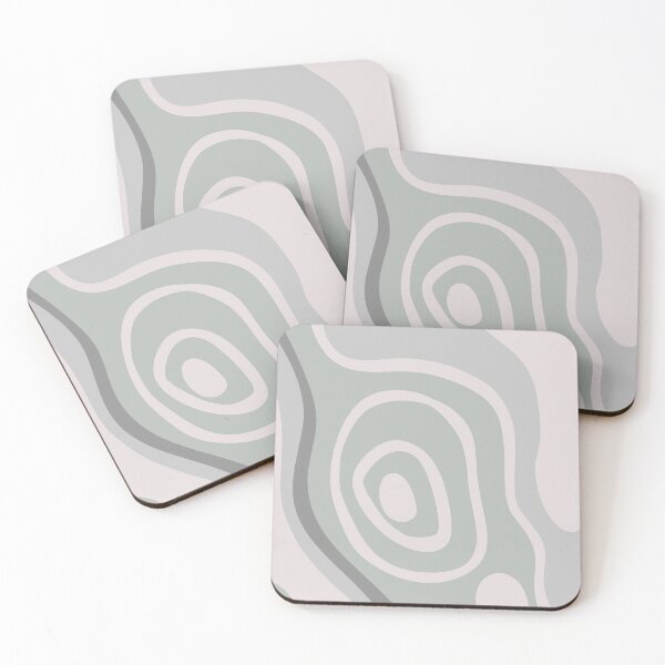 Item preview, Colorful Liquid Swirl Abstract Maximalist Pattern Retro Aesthetic Groovy Style Gray Teal designed and sold by scorpiolane.