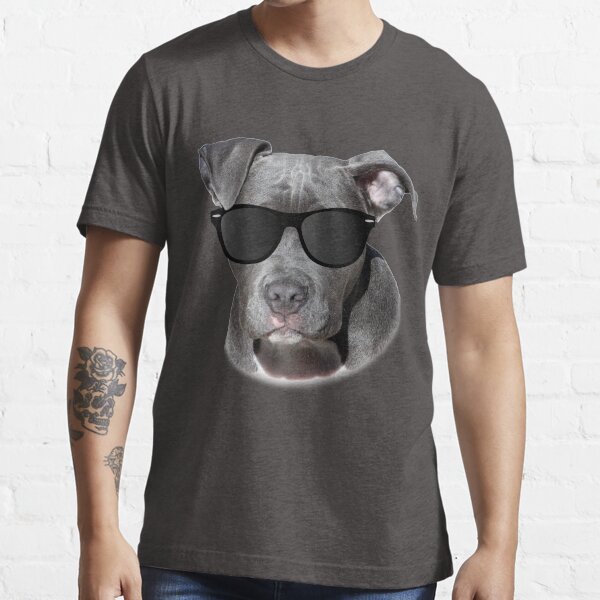 Cool Pitbull with Sunglasses - American Pit Bull Gift Essential T-Shirt