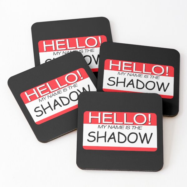 Item preview, "HELLO! MY NAME IS THE SHADOW" NAME TAG designed and sold by WOOFANG.