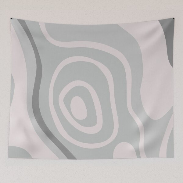 Item preview, Colorful Liquid Swirl Abstract Maximalist Pattern Retro Aesthetic Groovy Style Grayish Blue designed and sold by scorpiolane.