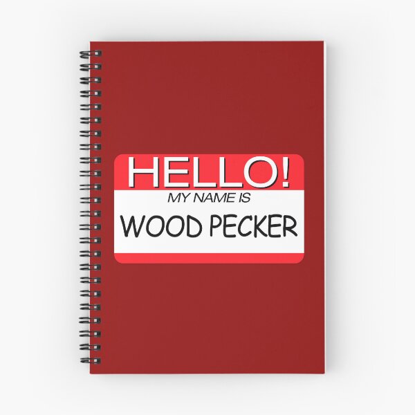 Item preview, "HELLO! MY NAME IS WOOD PECKER" NAME TAG designed and sold by WOOFANG.