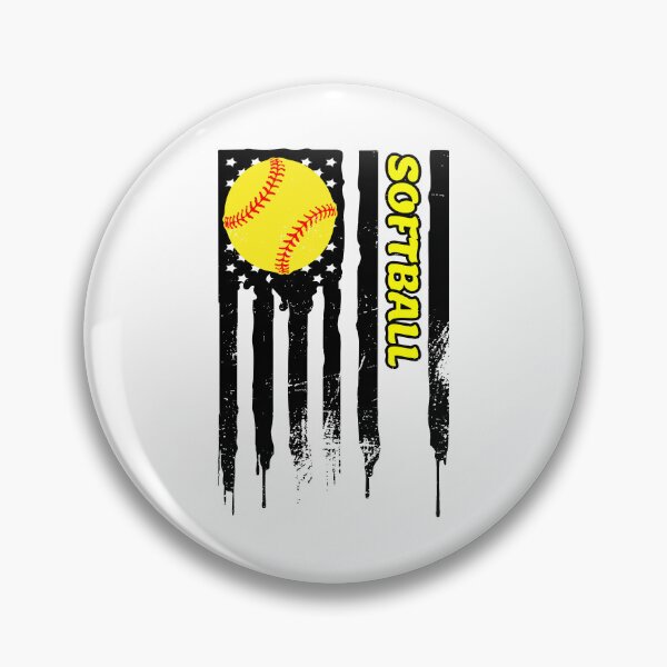 Item preview, Softball US Flag Vintage designed and sold by backham-design.