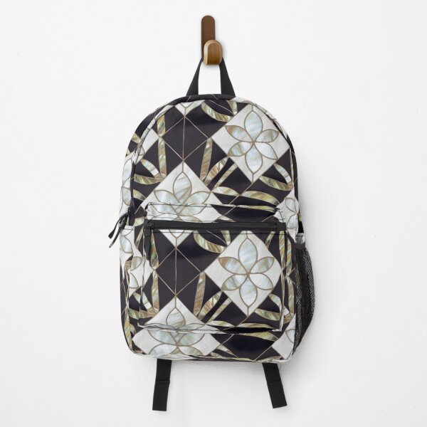 Item preview, Black Onyx and Mother of Pearl Flowers - Seamless Floral Pattern designed and sold by JediNeil.