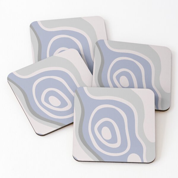 Item preview, Colorful Liquid Swirl Abstract Maximalist Pattern Retro Aesthetic Groovy Style Pigeon Blue designed and sold by scorpiolane.