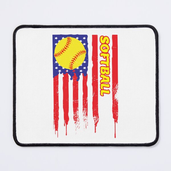 Item preview, Softball US Flag Vintage designed and sold by backham-design.