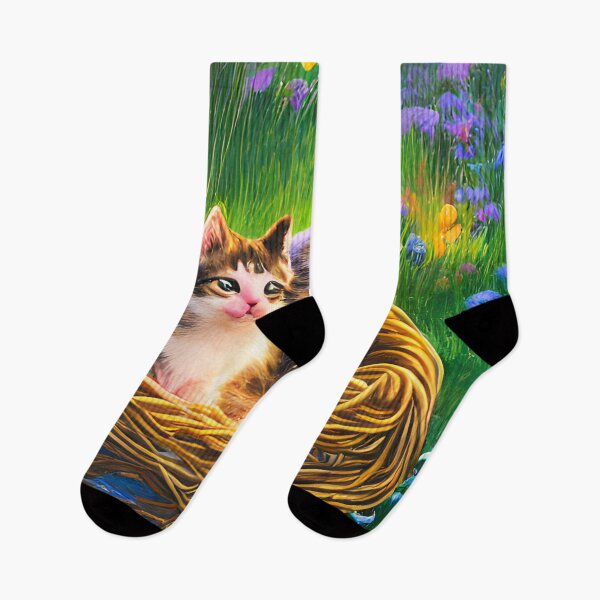 Item preview, Little Kittens in the beautiful vibrant forest - It's Time for Adventure version 4 - Baby Kittens in a magical forest Painting Original designed and sold by Aniyah.