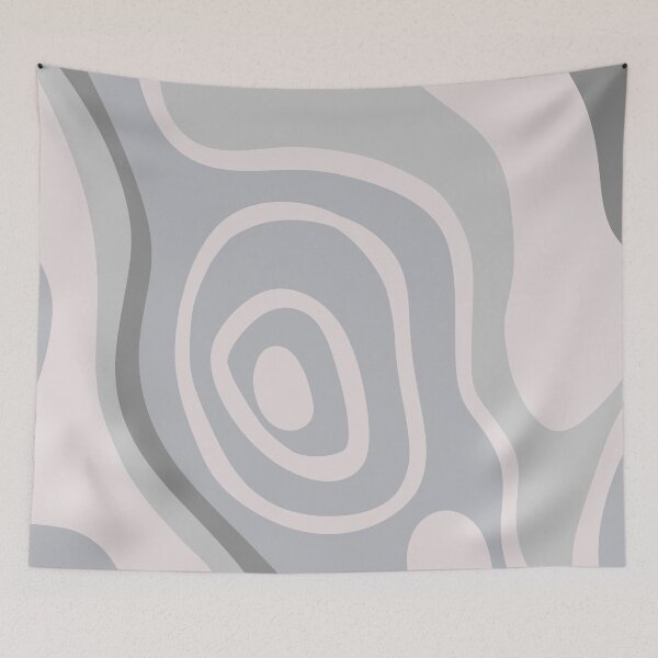 Item preview, Colorful Liquid Swirl Abstract Maximalist Pattern Retro Aesthetic Groovy Style Stone Blue designed and sold by scorpiolane.