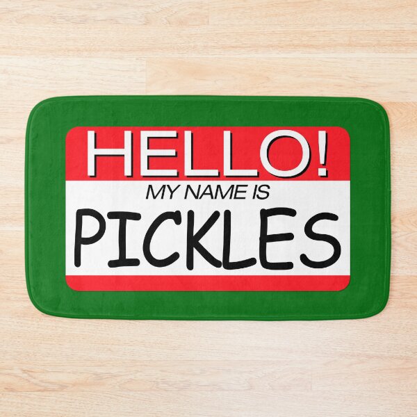 Item preview, "HELLO! MY NAME IS PICKLES" NAME TAG designed and sold by WOOFANG.