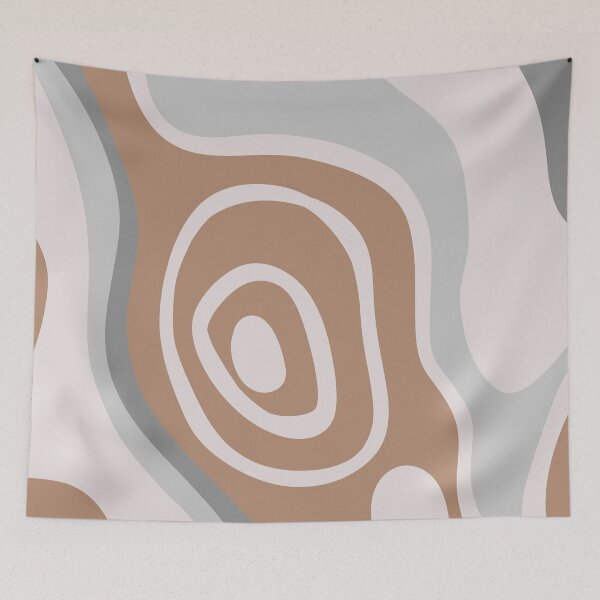 Item preview, Colorful Liquid Swirl Abstract Maximalist Pattern Retro Aesthetic Groovy Style Brown designed and sold by scorpiolane.