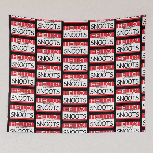 Item preview, "HELLO! MY NAME IS SNOOTS" NAME TAG designed and sold by WOOFANG.