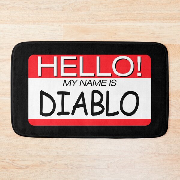 Item preview, "HELLO! MY NAME IS DIABLO" NAME TAG designed and sold by WOOFANG.
