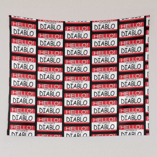 Item preview, "HELLO! MY NAME IS DIABLO" NAME TAG designed and sold by WOOFANG.