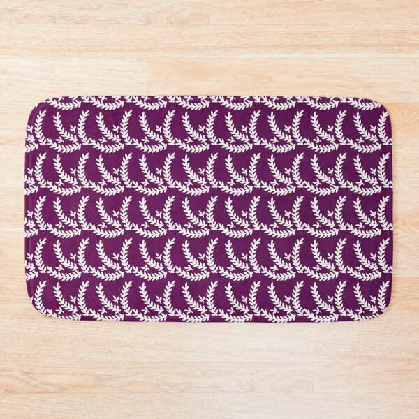 Item preview, Distinctive leaf pattern with a raspberry background  designed and sold by bayanabufadda.