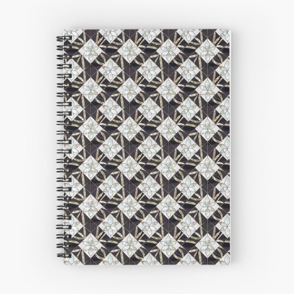 Item preview, Black Onyx and Mother of Pearl Flowers - Seamless Floral Pattern designed and sold by JediNeil.