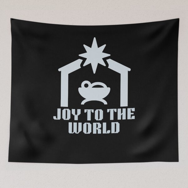 Item preview, Joy to the world, stylized baby jesus in the manger, christian celebration of Christmas  designed and sold by allycat57.