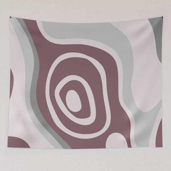 Item preview, Colorful Liquid Swirl Abstract Maximalist Pattern Retro Aesthetic Groovy Style Mulberry designed and sold by scorpiolane.
