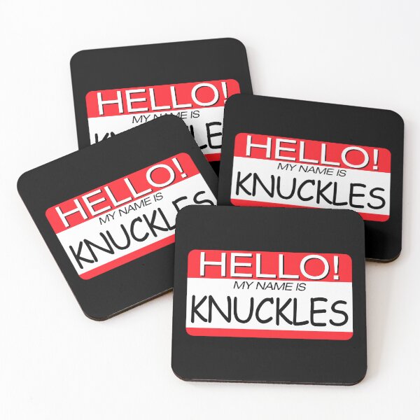 Item preview, "HELLO! MY NAME IS KNUCKLES" NAME TAG designed and sold by WOOFANG.