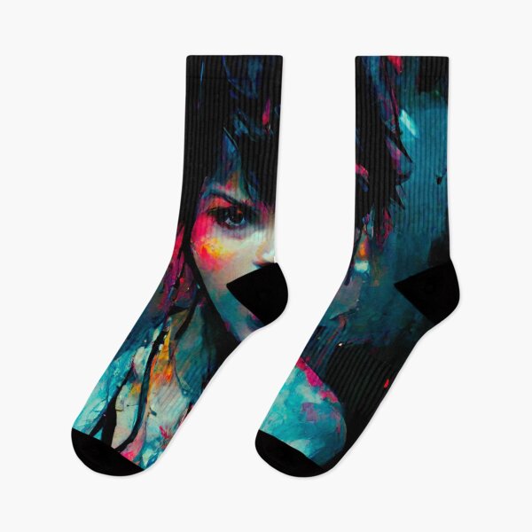 Artikelvorschau, MÄDCHEN GEBÜRSTETE MALEREI PORTRAIT ETNIC CYBERPUNK RETRO WAVE POP ART STYLE bunt pink rot blau 2 entworfen und verkauft von DRK7DSGN.