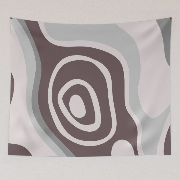 Item preview, Colorful Liquid Swirl Abstract Maximalist Pattern Retro Aesthetic Groovy Style Walnut Brown designed and sold by scorpiolane.