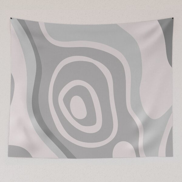 Item preview, Colorful Liquid Swirl Abstract Maximalist Pattern Retro Aesthetic Groovy Style Gray Taupe designed and sold by scorpiolane.