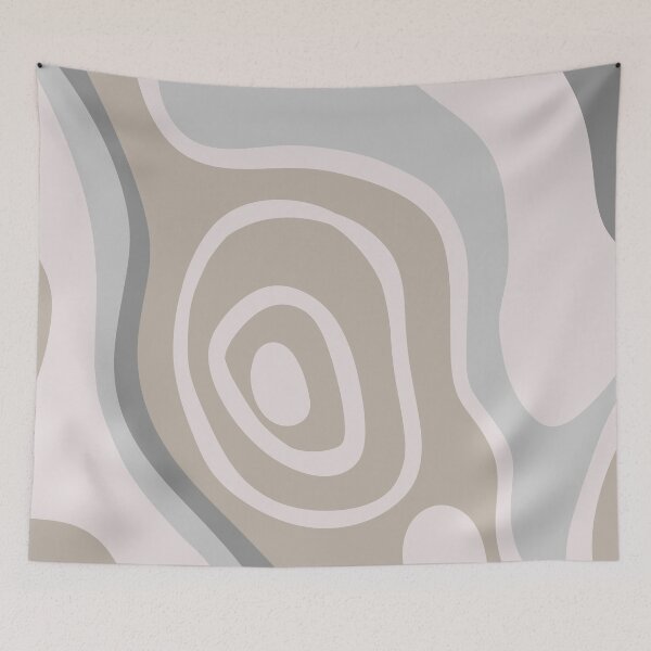 Item preview, Colorful Liquid Swirl Abstract Maximalist Pattern Retro Aesthetic Groovy Style Light Taupe designed and sold by scorpiolane.