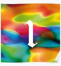 Alphabet Flower Power "1" Poster