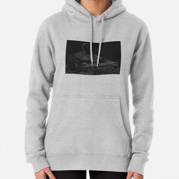 Boy Playing Guitar Pullover Hoodie