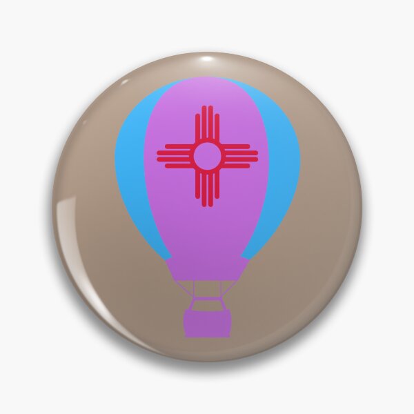 Item preview, New Mexico Flag Hot Air Balloon - Blue & Purple designed and sold by LatterDaze.